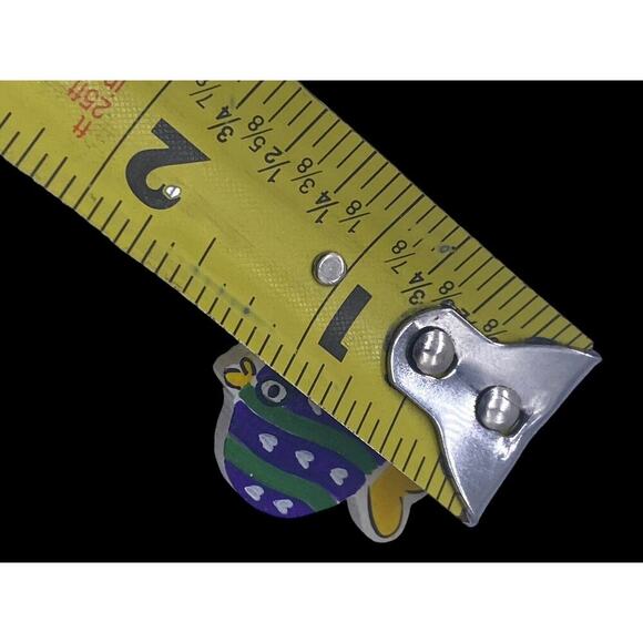 Vintage Earrings Fish Handpainted Wooden Beachy Tropical Nautical Folk Art - Picture 6 of 7